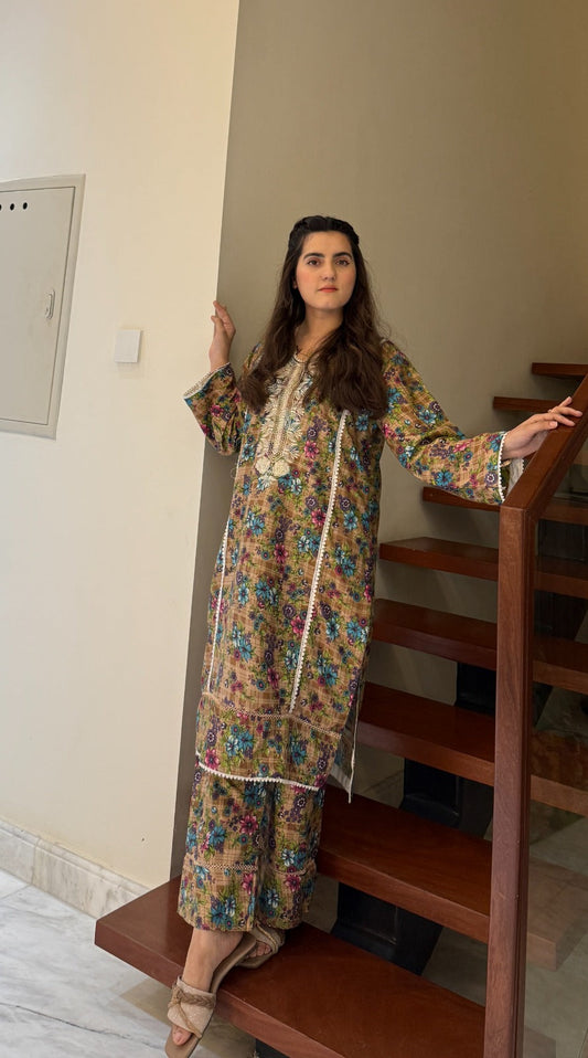 DHANAK 2-Piece Stitched Dress Premium Quality